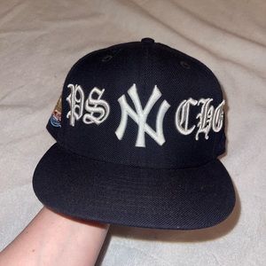 Blue Rare New Era Yankees Psycho Hat All Star Patch tfgb size 7 1/8